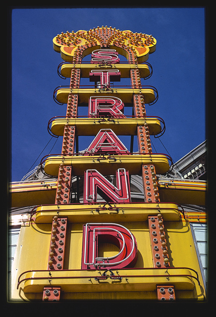 Strand Theater, neon sign detail, Louisiana & Crockett, Shreveport, Louisiana